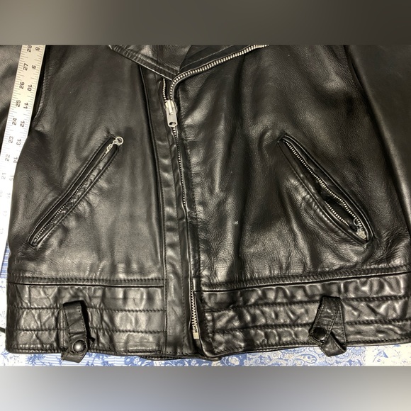 Vintage Men’s Cycle Rider Leather Jacket - Picture 11 of 12